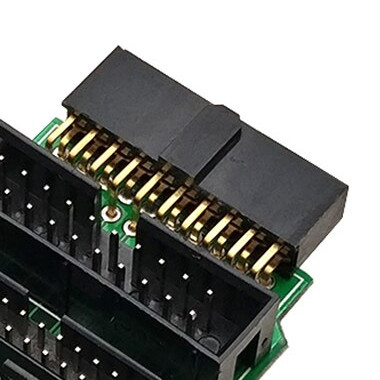 Example of keyed JTAG connector on low-cost boards from China